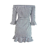 Sydney Ruffles Checkered Dress