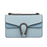 Serpentine Chain Leather Handbag