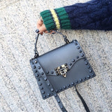 Rivet Pop Solid Handbag