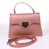 Rivet Pop Solid Handbag