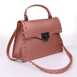 Rivet Pop Solid Handbag